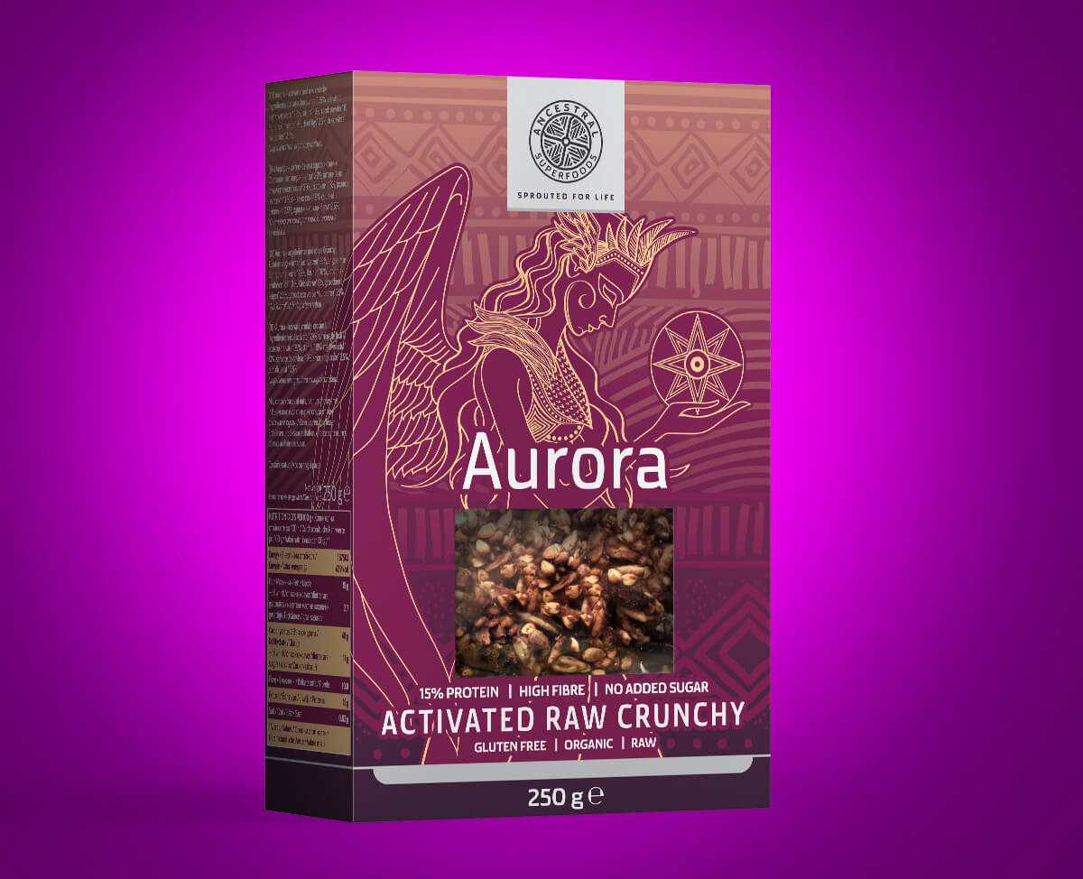 AURORA – активирана гранола с рожков и сушени смокини
