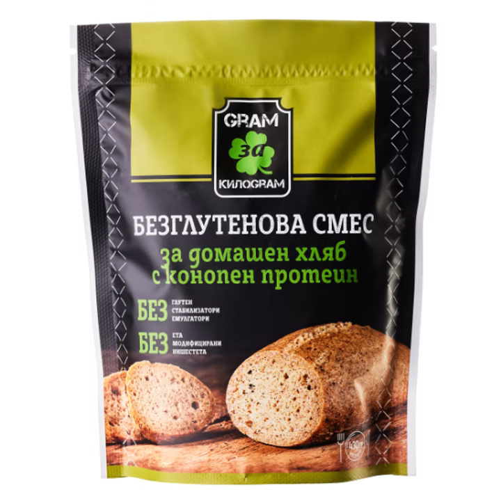 Безглутенова смес за домашен хляб с конопен протеин