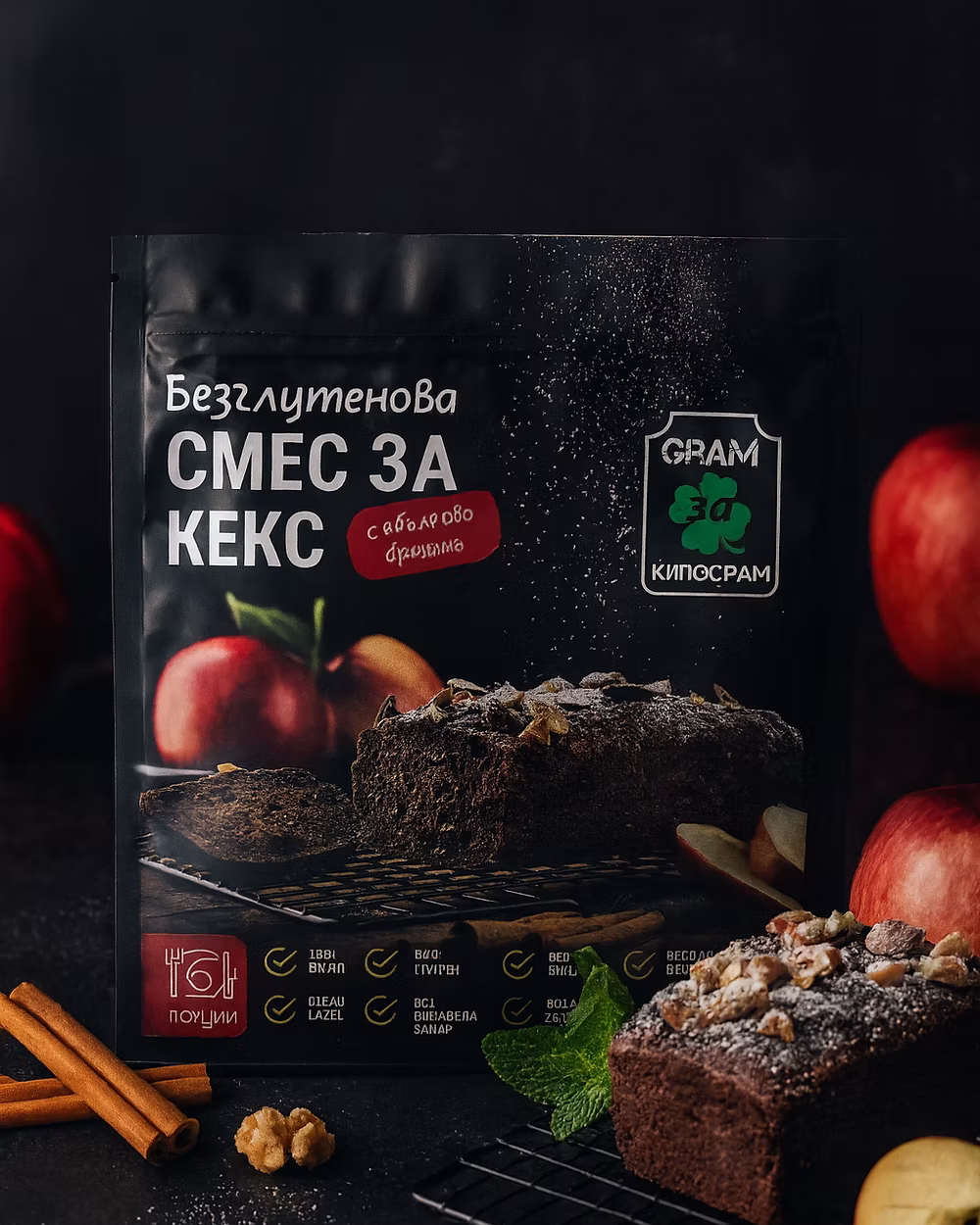 Безглутенова смес за ябълков кекс